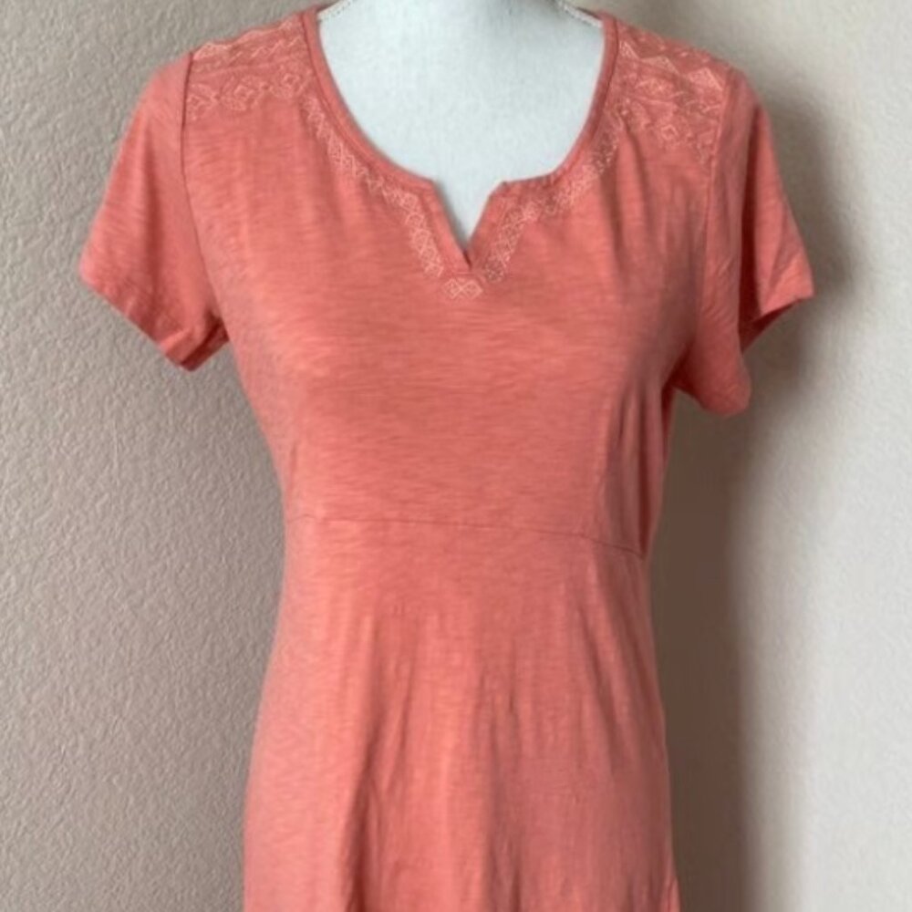 L.L. Bean Coral Short Sleeve Knit Dress – Size XS